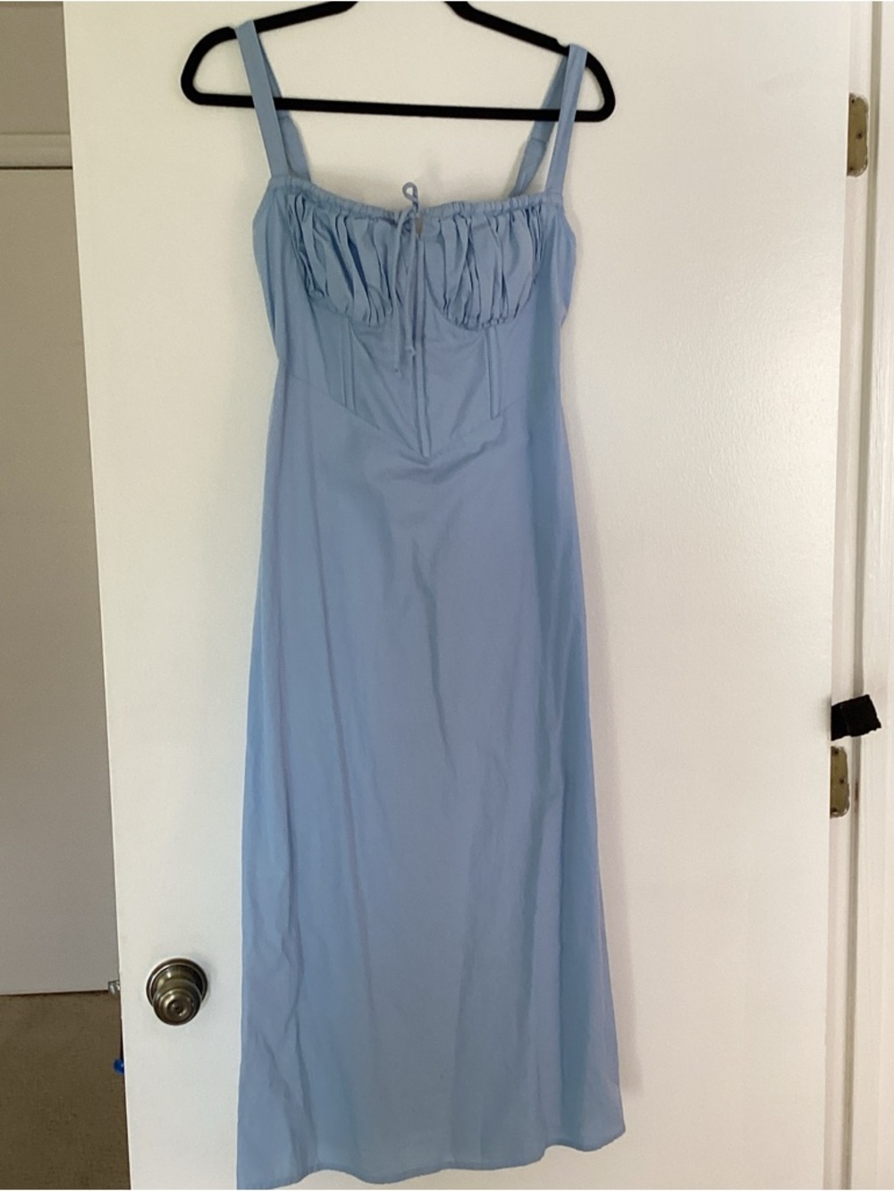 Boho cottagecore blue sundress.